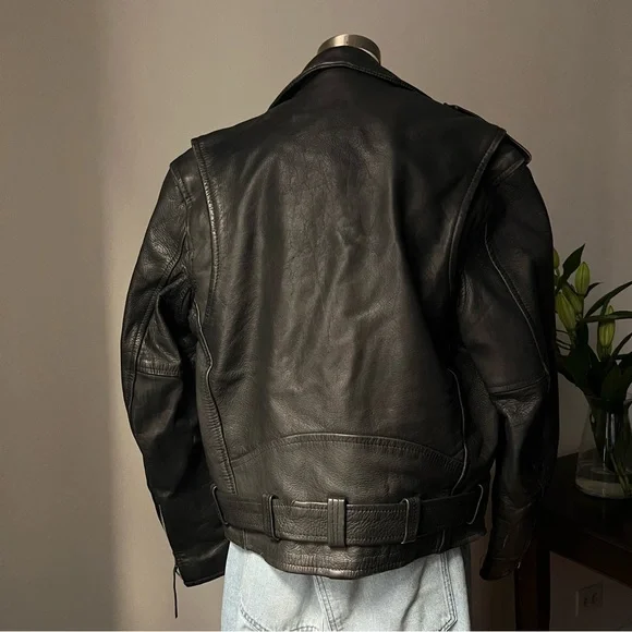 SOLD Vintage Leather Moto Jacket - Picture 2 of 7